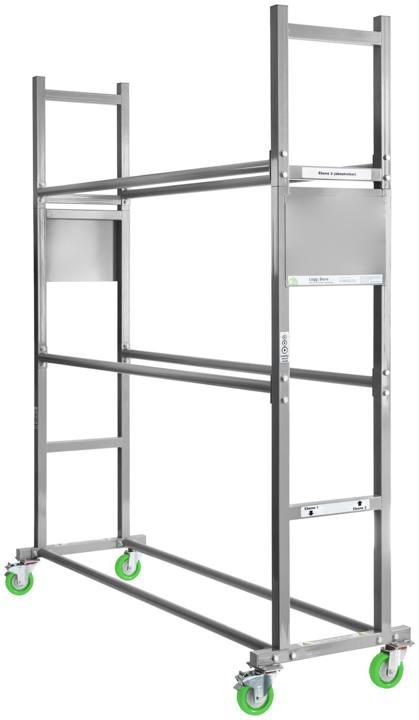 LoggyStore-Räderregal in Silber metallic